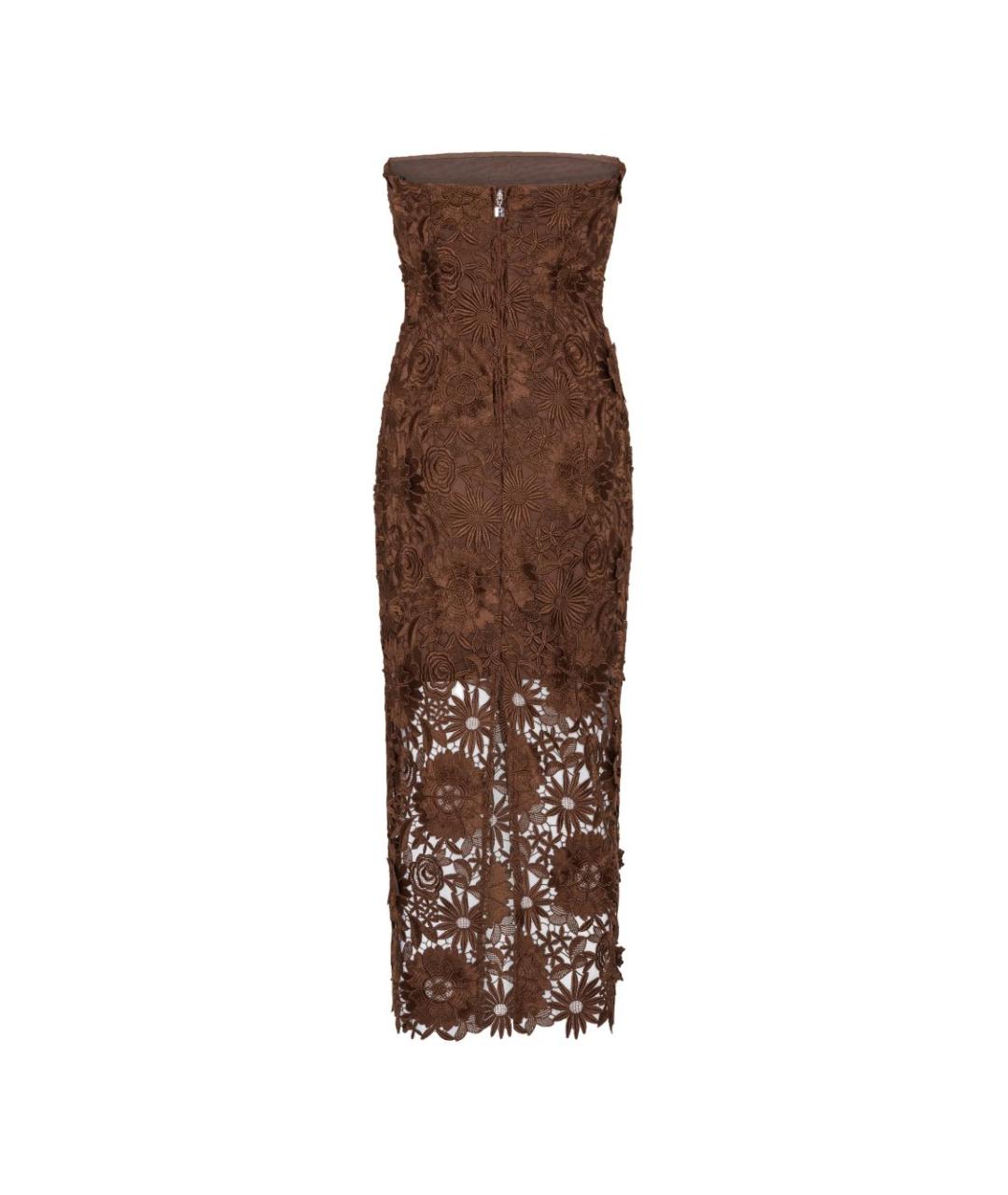 ROTATE Коричневое полиэстеровое повседневное платье, фото 3