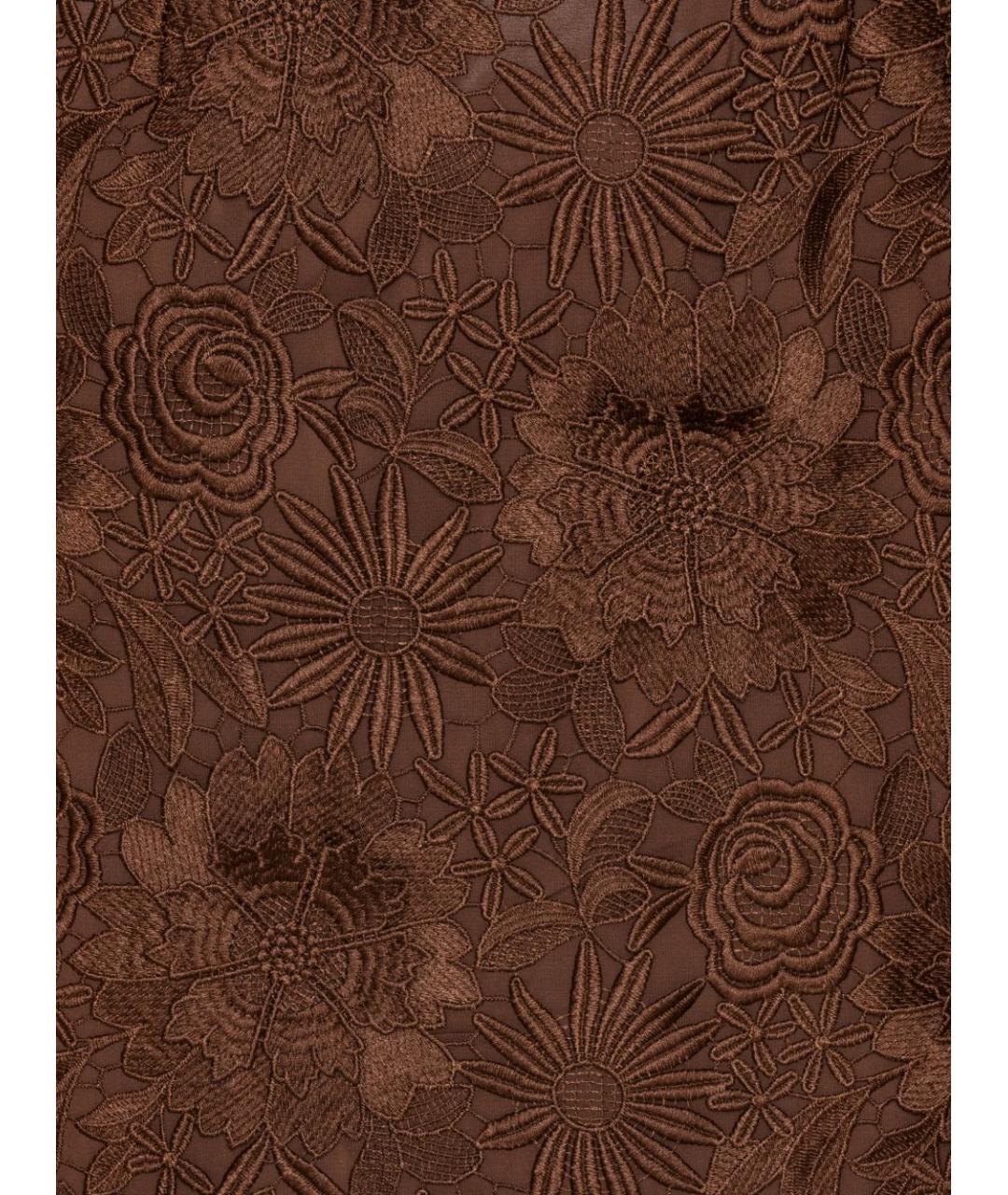 ROTATE Коричневое полиэстеровое повседневное платье, фото 4