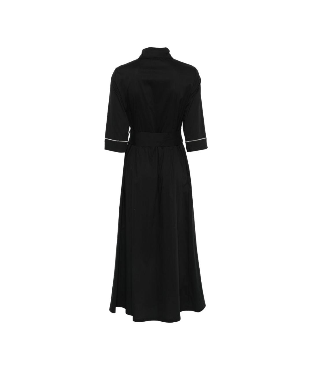 D.EXTERIOR Черное хлопковое повседневное платье, фото 3
