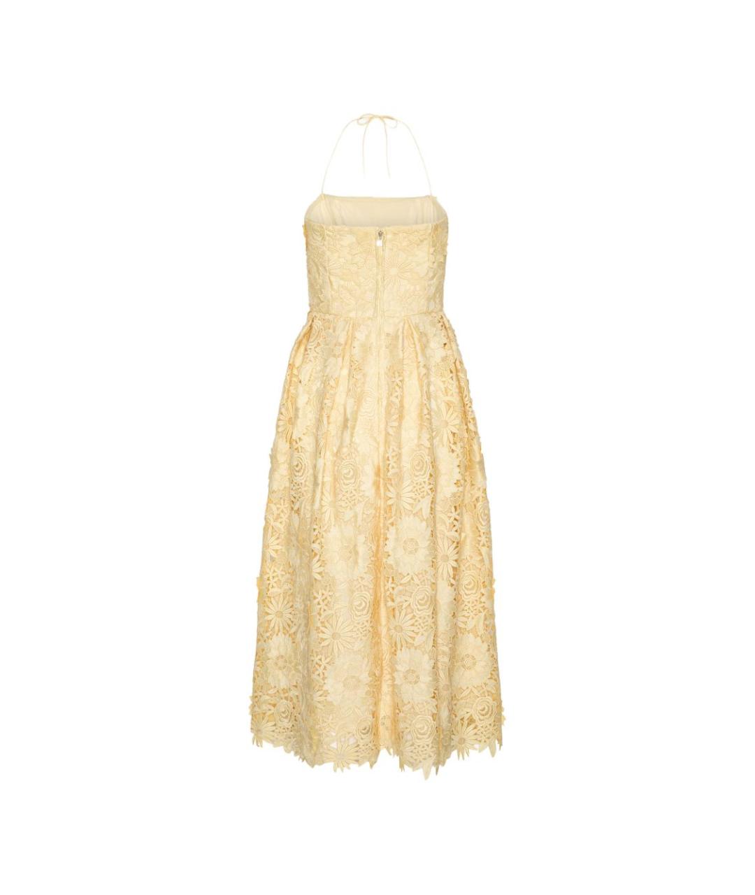 ROTATE Желтое полиэстеровое повседневное платье, фото 3