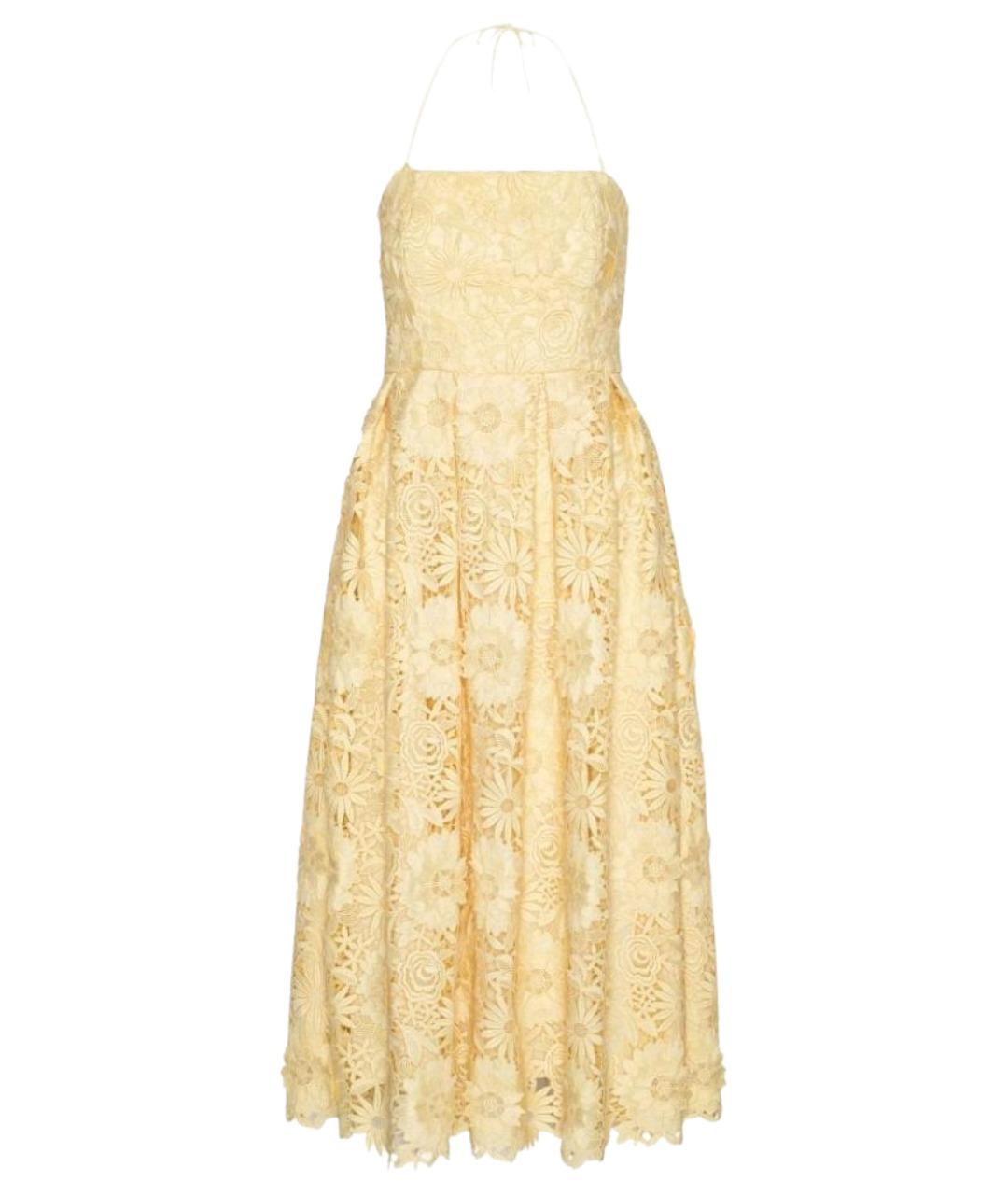 ROTATE Желтое полиэстеровое повседневное платье, фото 1