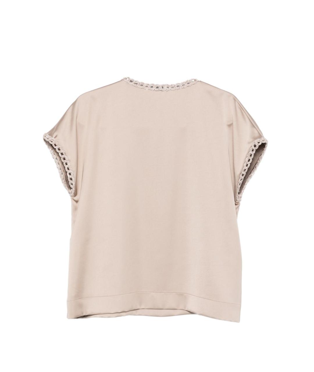 D.EXTERIOR Бежевая полиэстеровая майка, фото 2