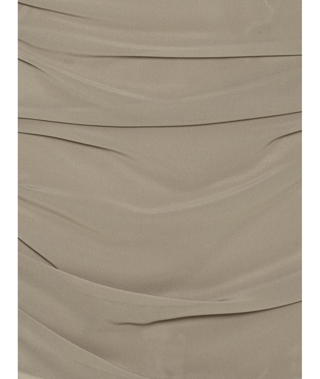 ROTATE Бежевая полиэстеровая юбка мини, фото 5