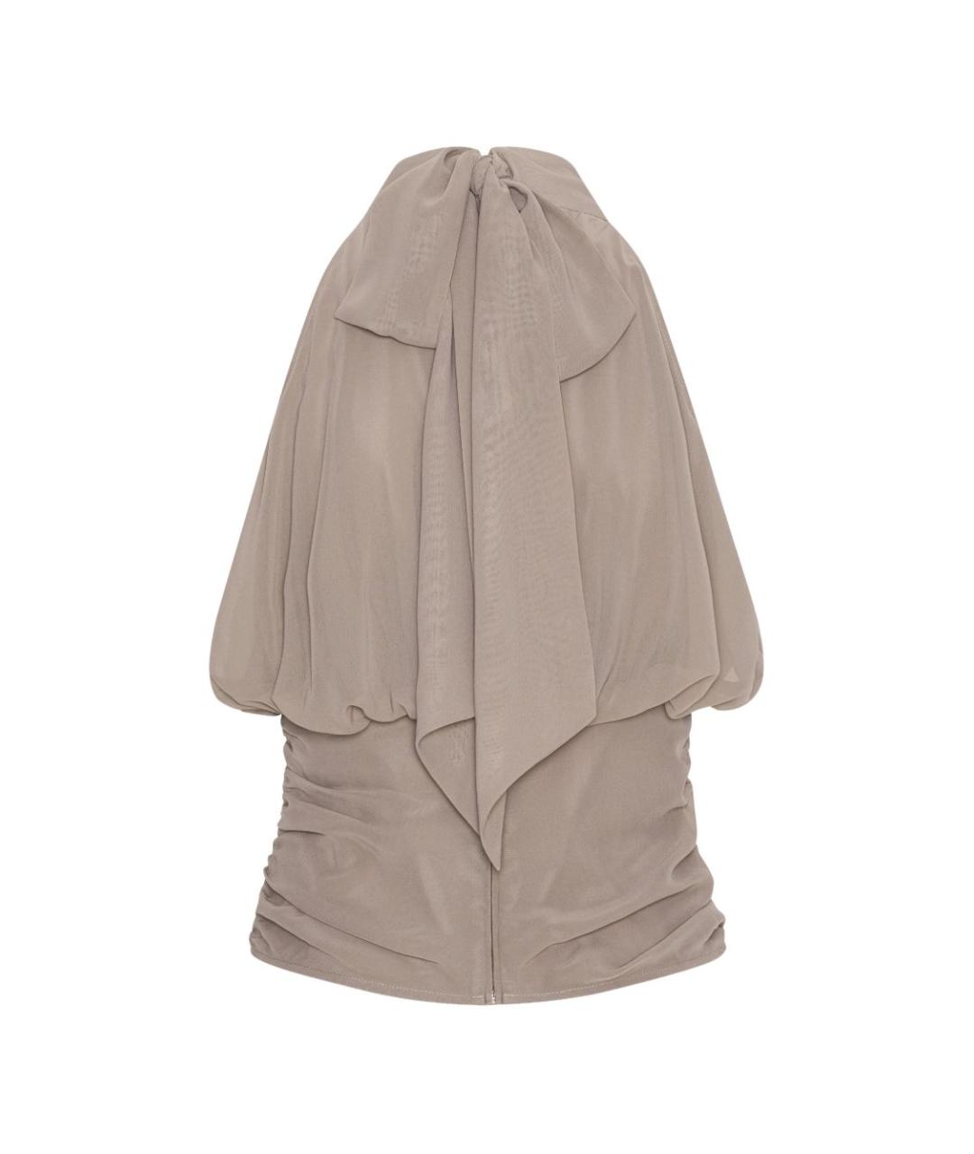 ROTATE Бежевая полиэстеровая блузы, фото 4