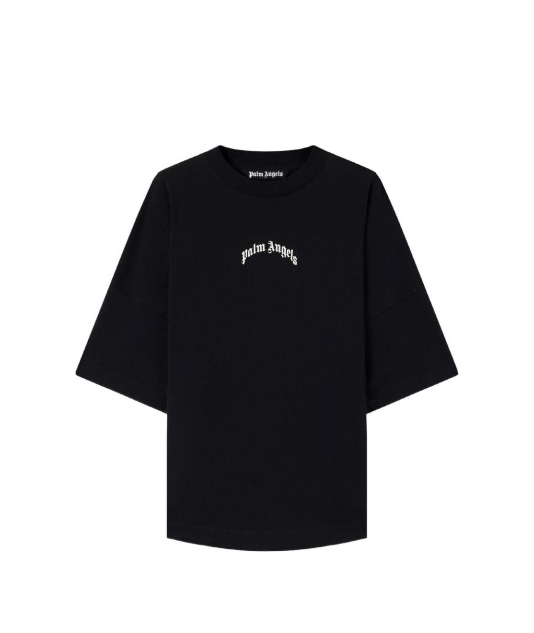 PALM ANGELS Черная хлопковая футболка, фото 1