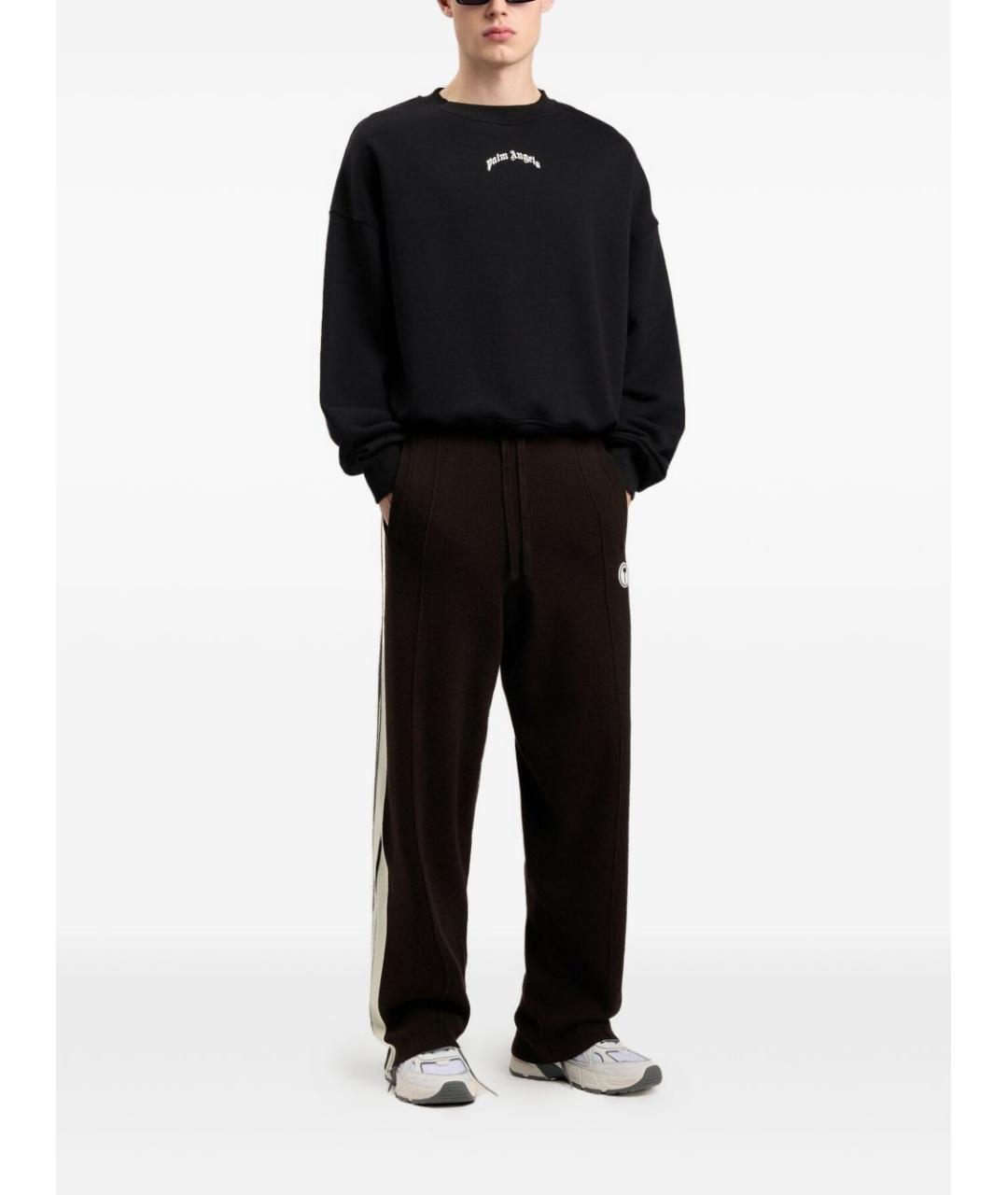 PALM ANGELS Черный хлопковый джемпер / свитер, фото 4