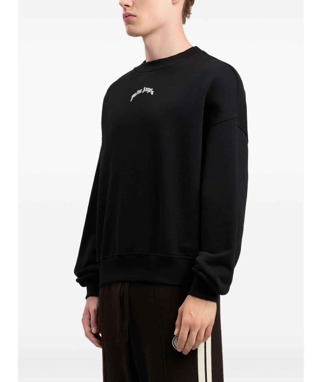 PALM ANGELS Черный хлопковый джемпер / свитер, фото 2