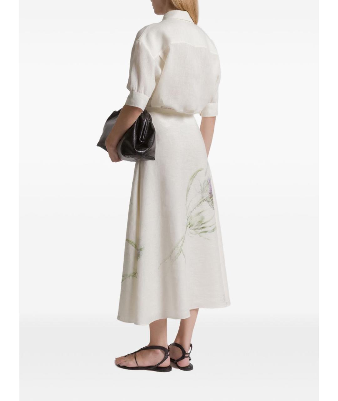 ALBERTA FERRETTI Белая льняная рубашка, фото 2