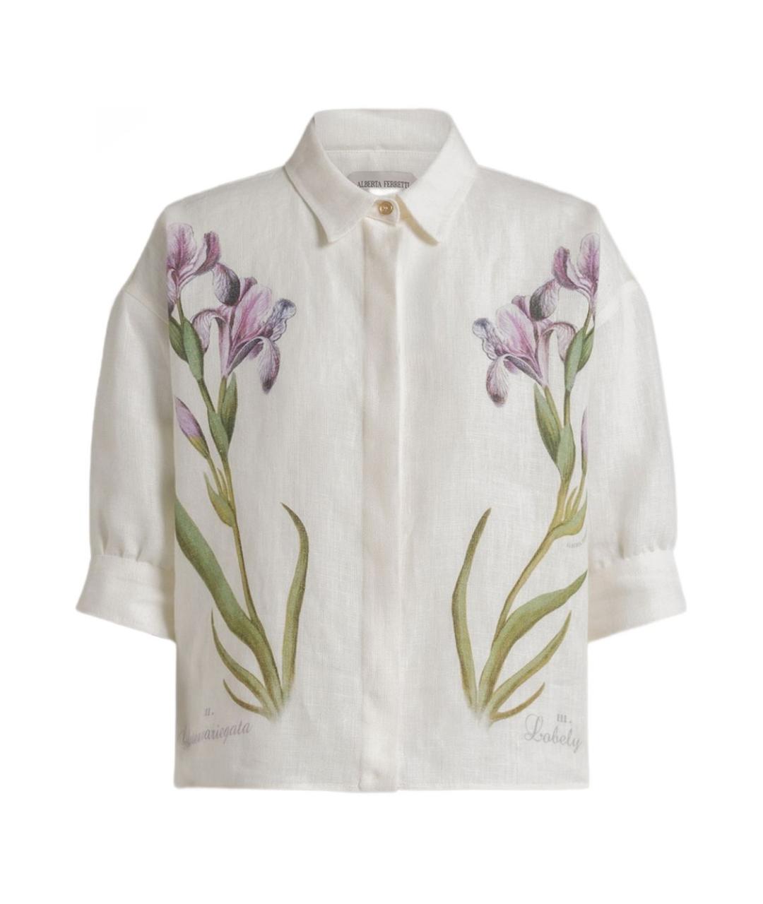 ALBERTA FERRETTI Белая льняная рубашка, фото 1