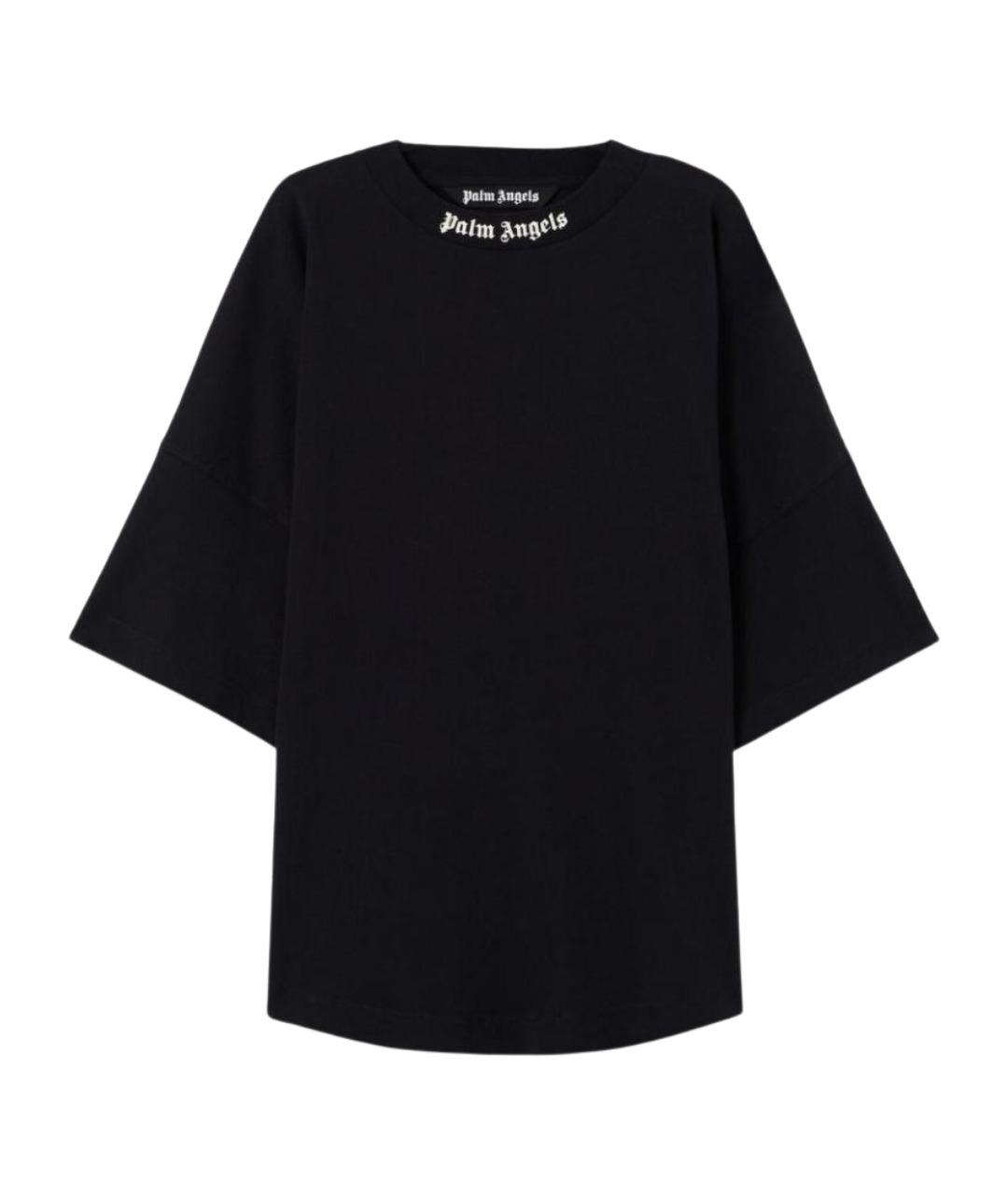 PALM ANGELS Черная хлопковая футболка, фото 1