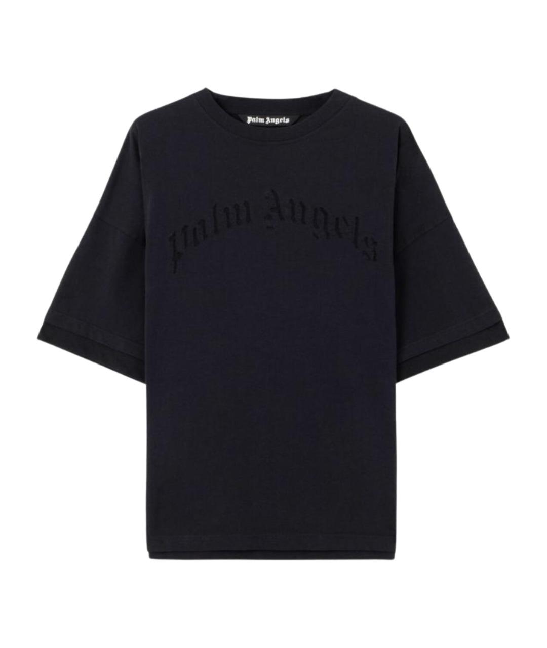 PALM ANGELS Черная хлопковая футболка, фото 1