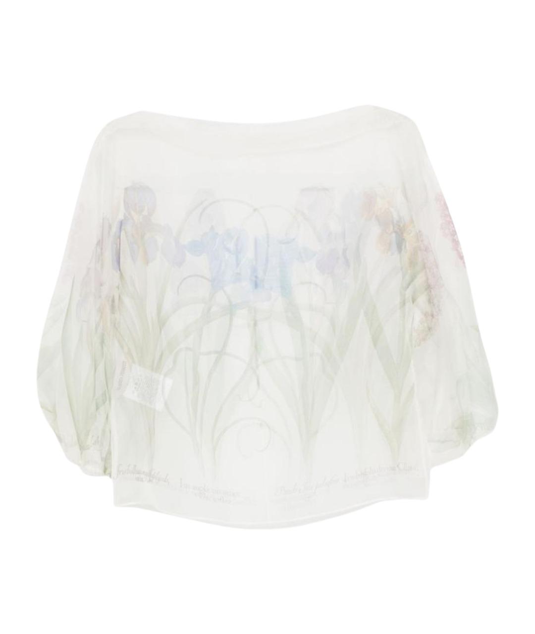 ALBERTA FERRETTI Белая шелковая блузы, фото 1
