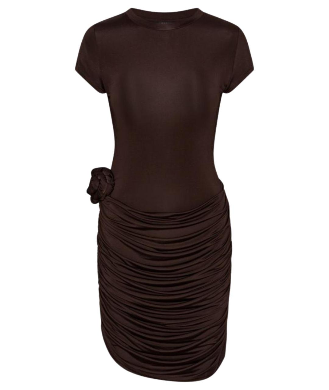 ROTATE Коричневое вискозное коктейльное платье, фото 1