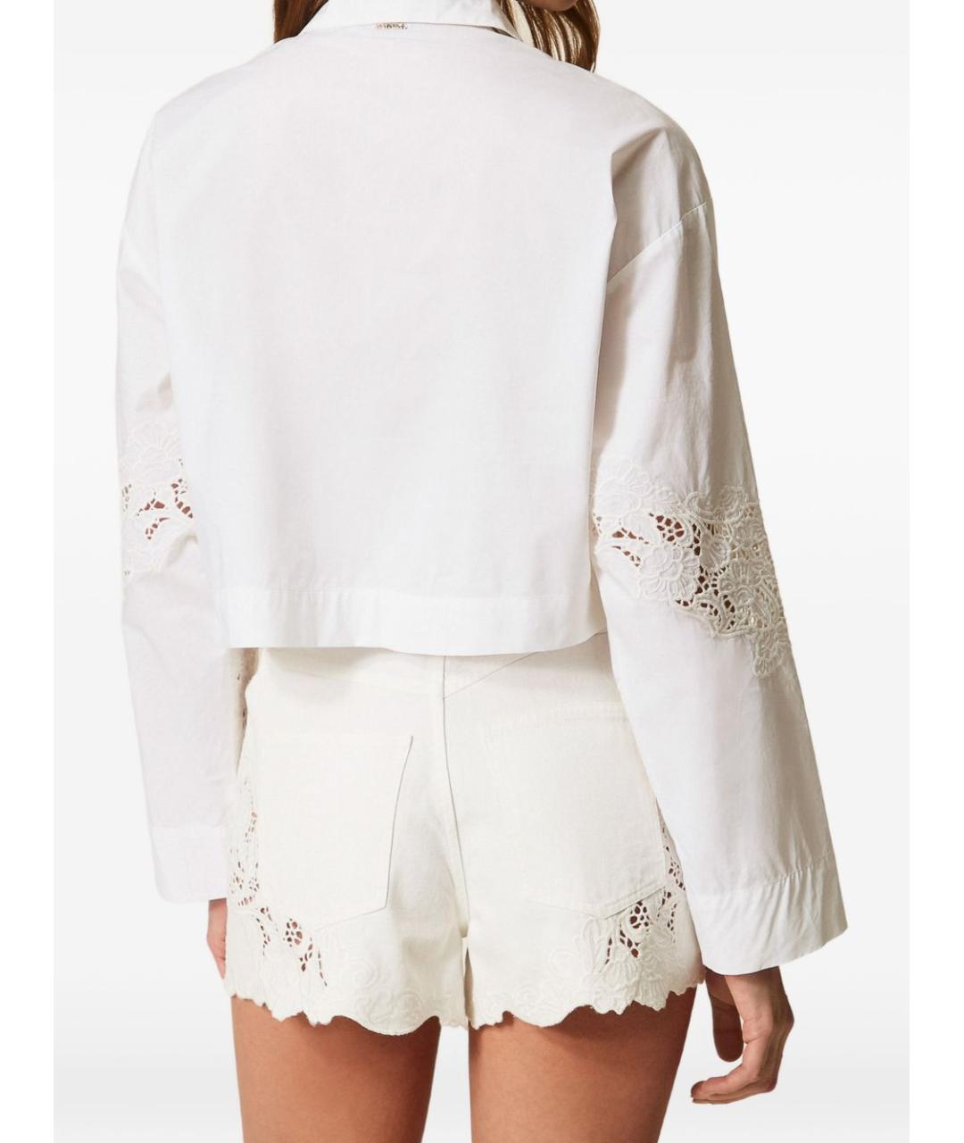 TWIN-SET Белая хлопковая рубашка, фото 2