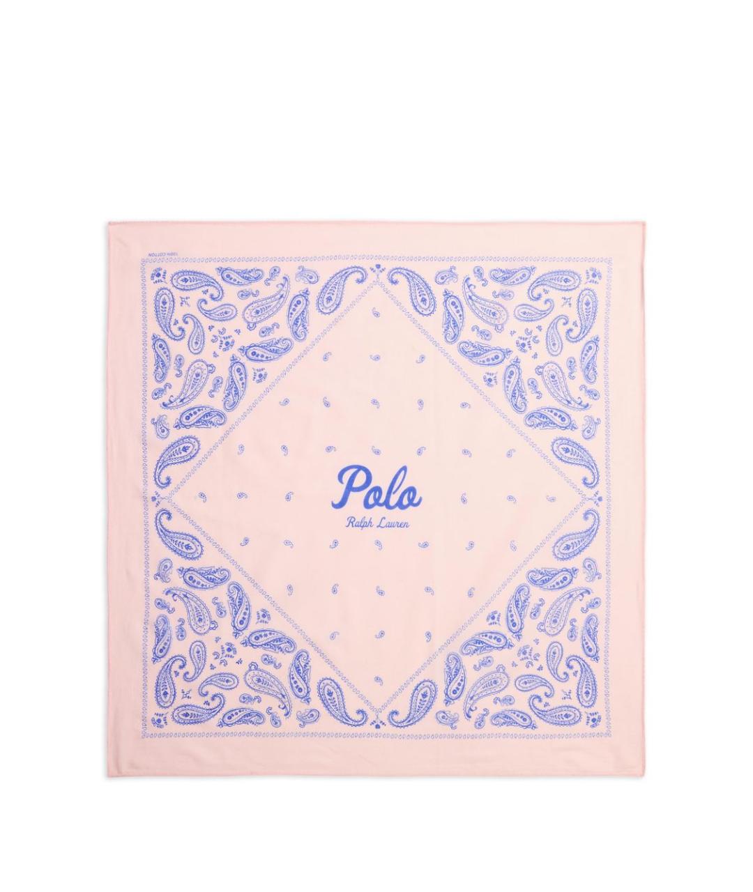 POLO RALPH LAUREN Розовый хлопковый платок, фото 1