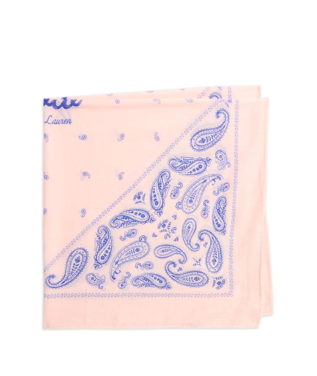 POLO RALPH LAUREN Розовый хлопковый платок, фото 2
