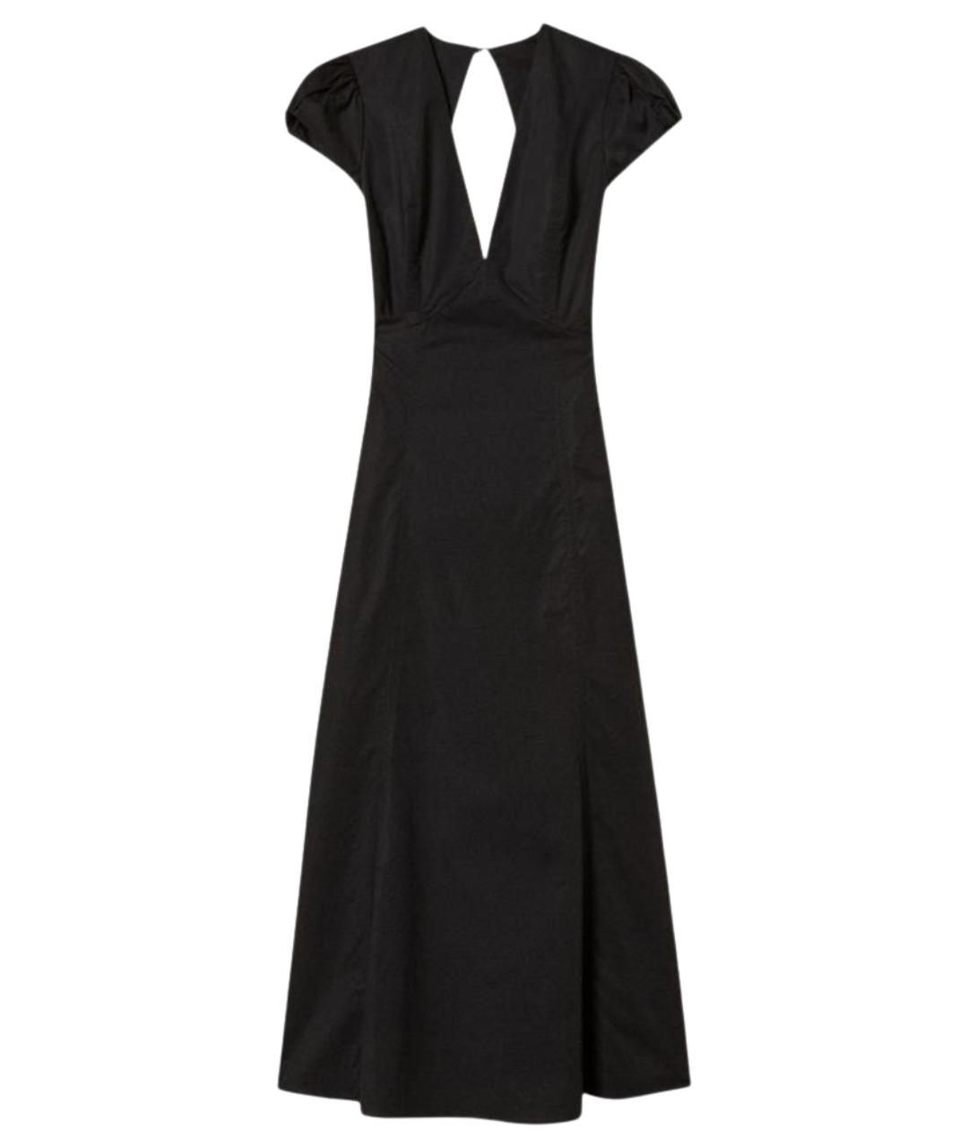 TWIN-SET Черное хлопковое повседневное платье, фото 1