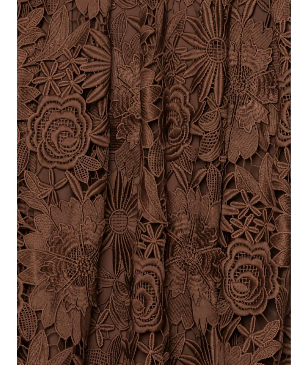 ROTATE Коричневая полиэстеровая юбка миди, фото 2