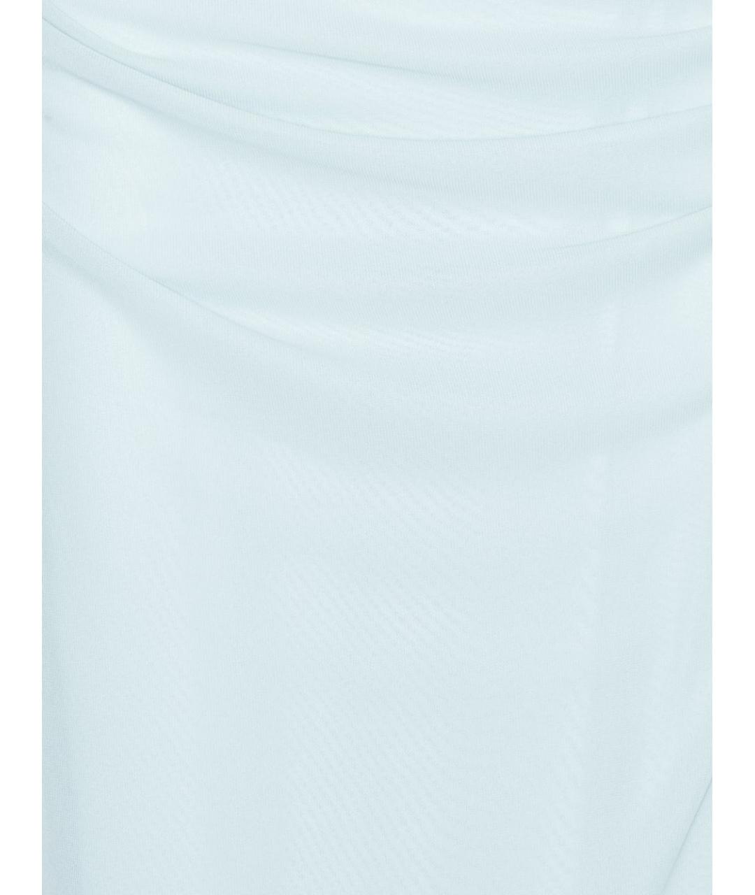 ROTATE Голубое полиэстеровое коктейльное платье, фото 5