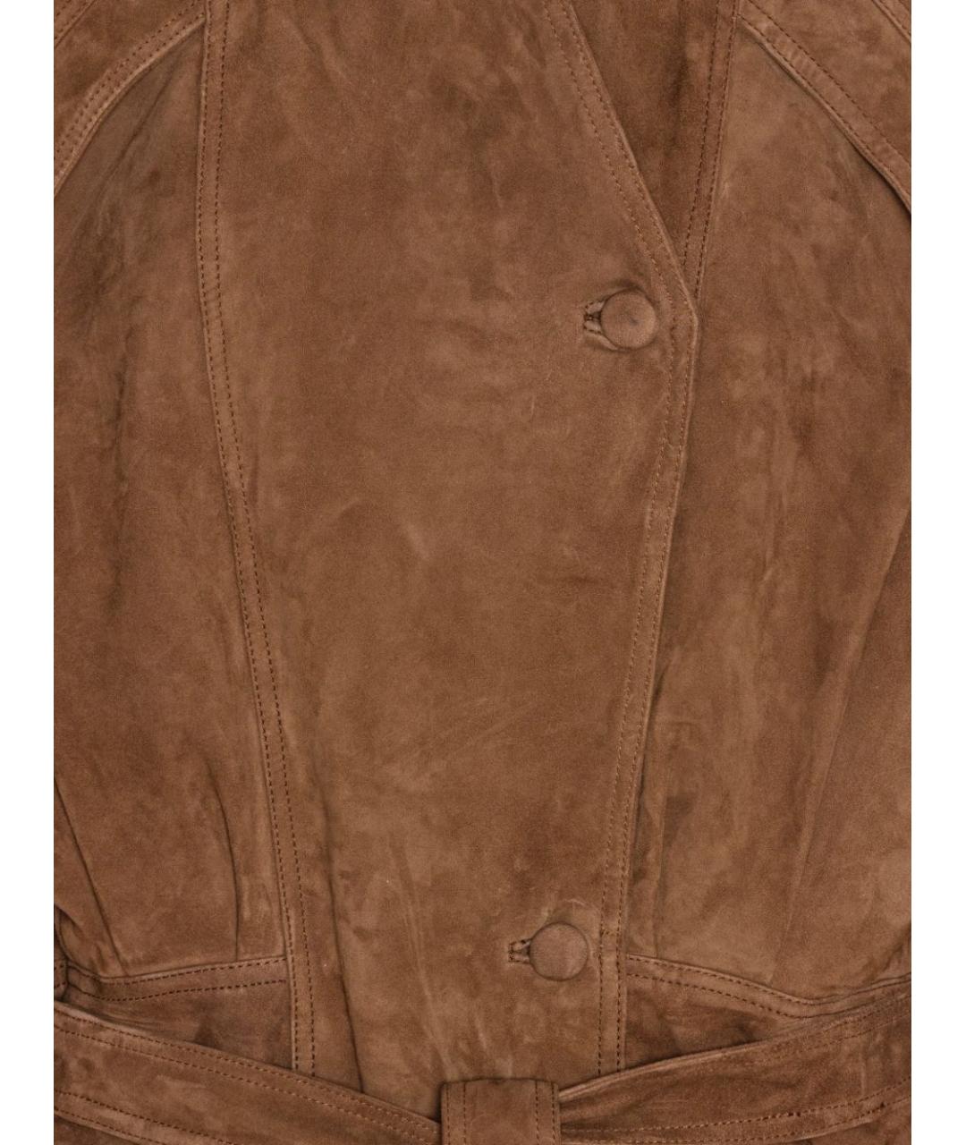 ROTATE Коричневая замшевая куртка, фото 2