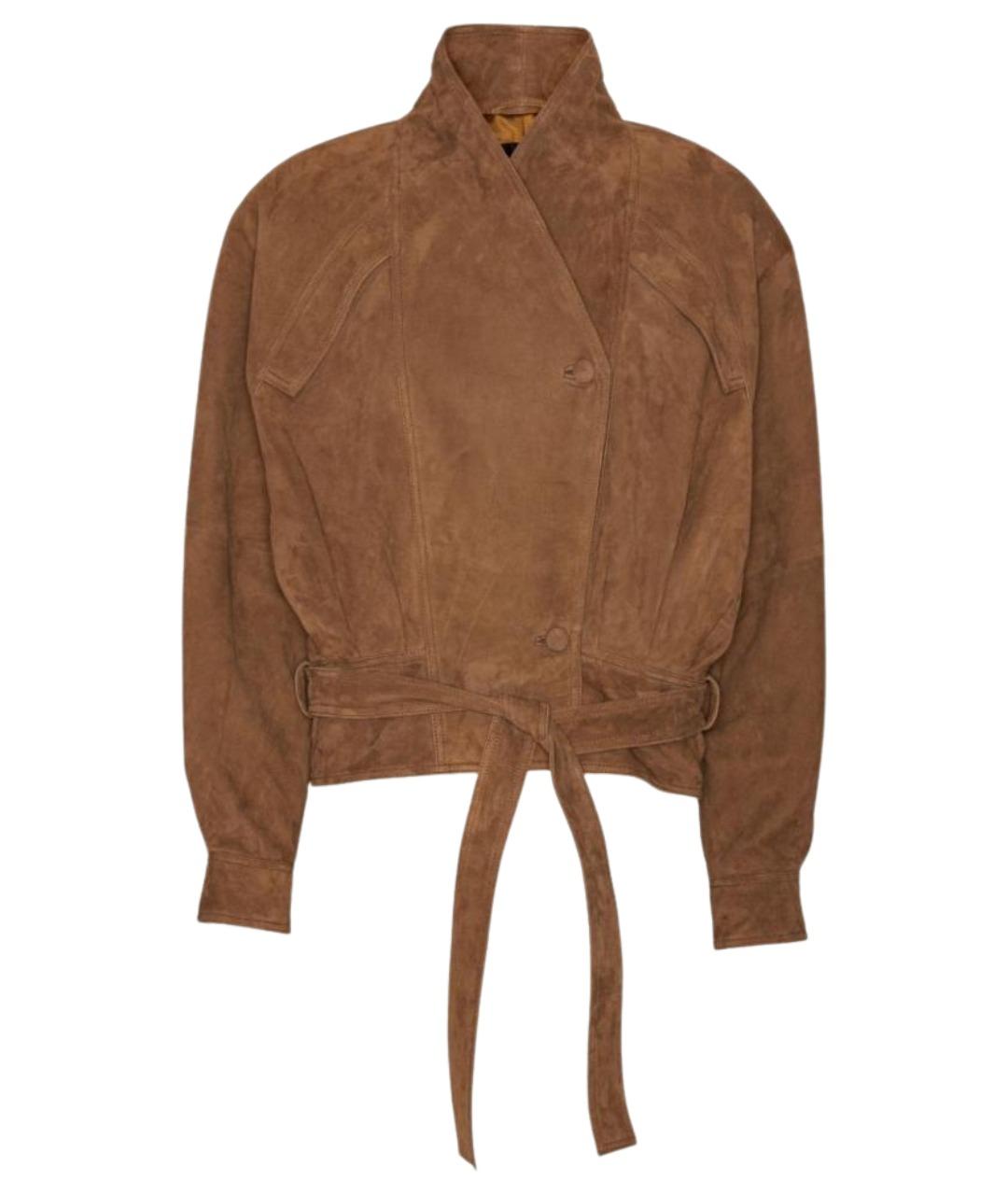 ROTATE Коричневая замшевая куртка, фото 1