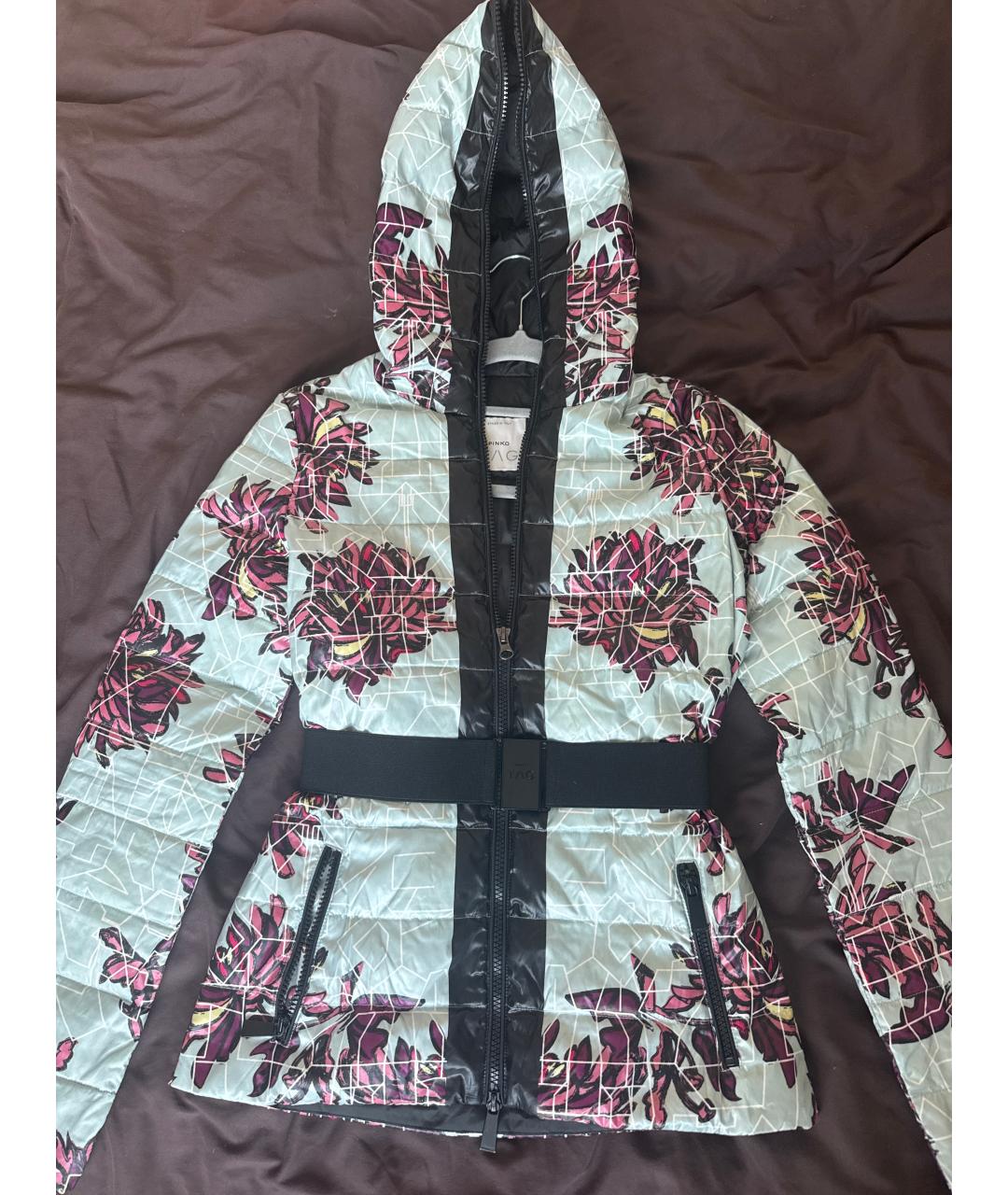 PINKO Голубая полиэстеровая куртка, фото 5