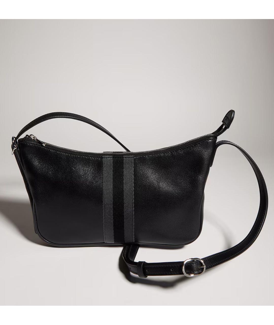 GUCCI Черная кожаная сумка с короткими ручками, фото 2