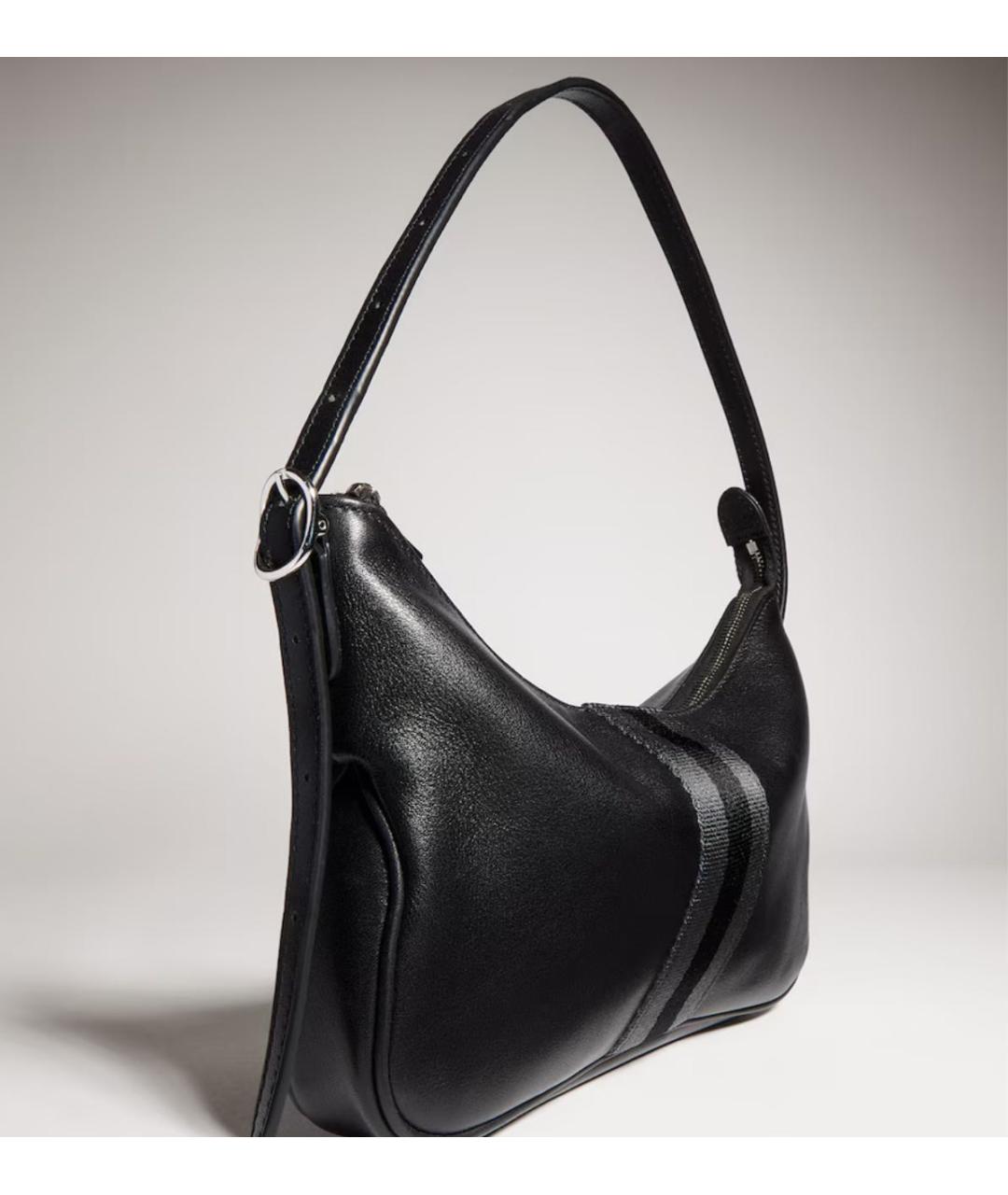 GUCCI Черная кожаная сумка с короткими ручками, фото 3