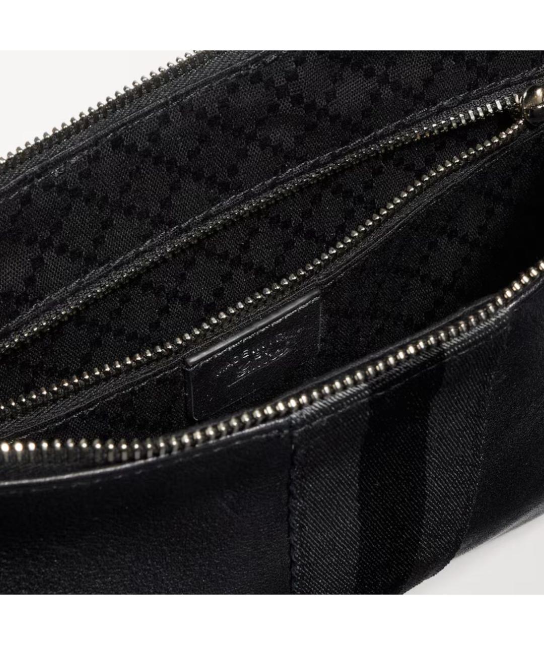 GUCCI Черная кожаная сумка с короткими ручками, фото 5