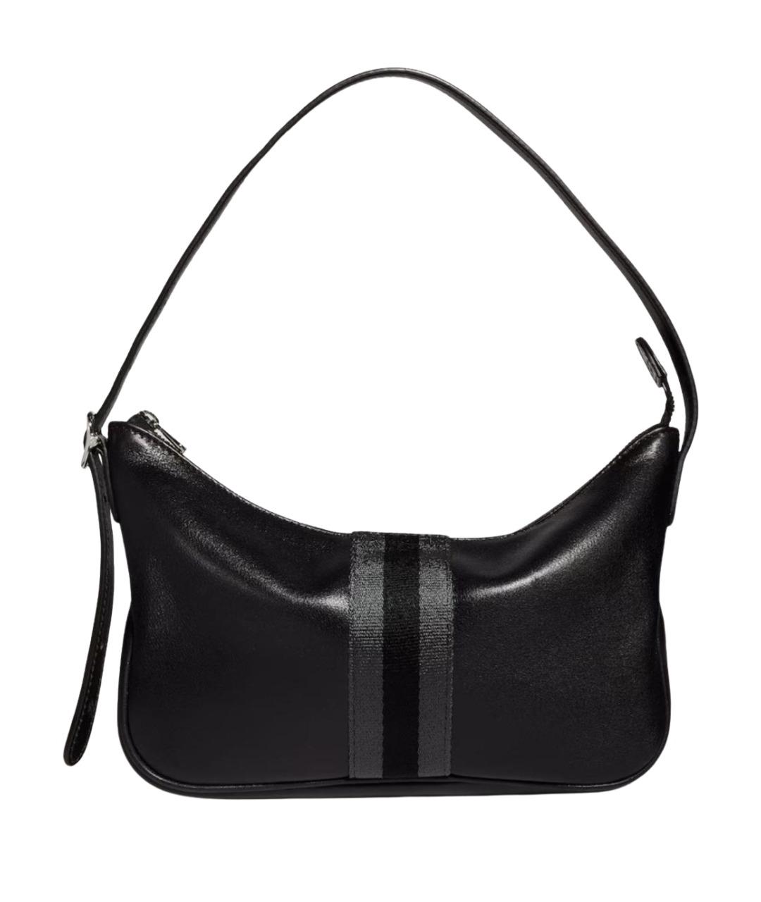 GUCCI Черная кожаная сумка с короткими ручками, фото 1