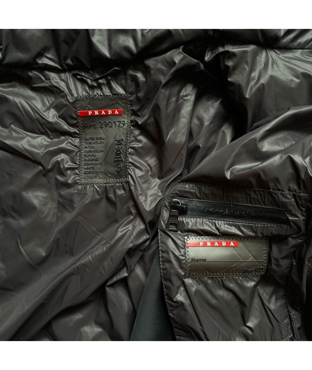 PRADA Черная полиамидовая куртка, фото 3
