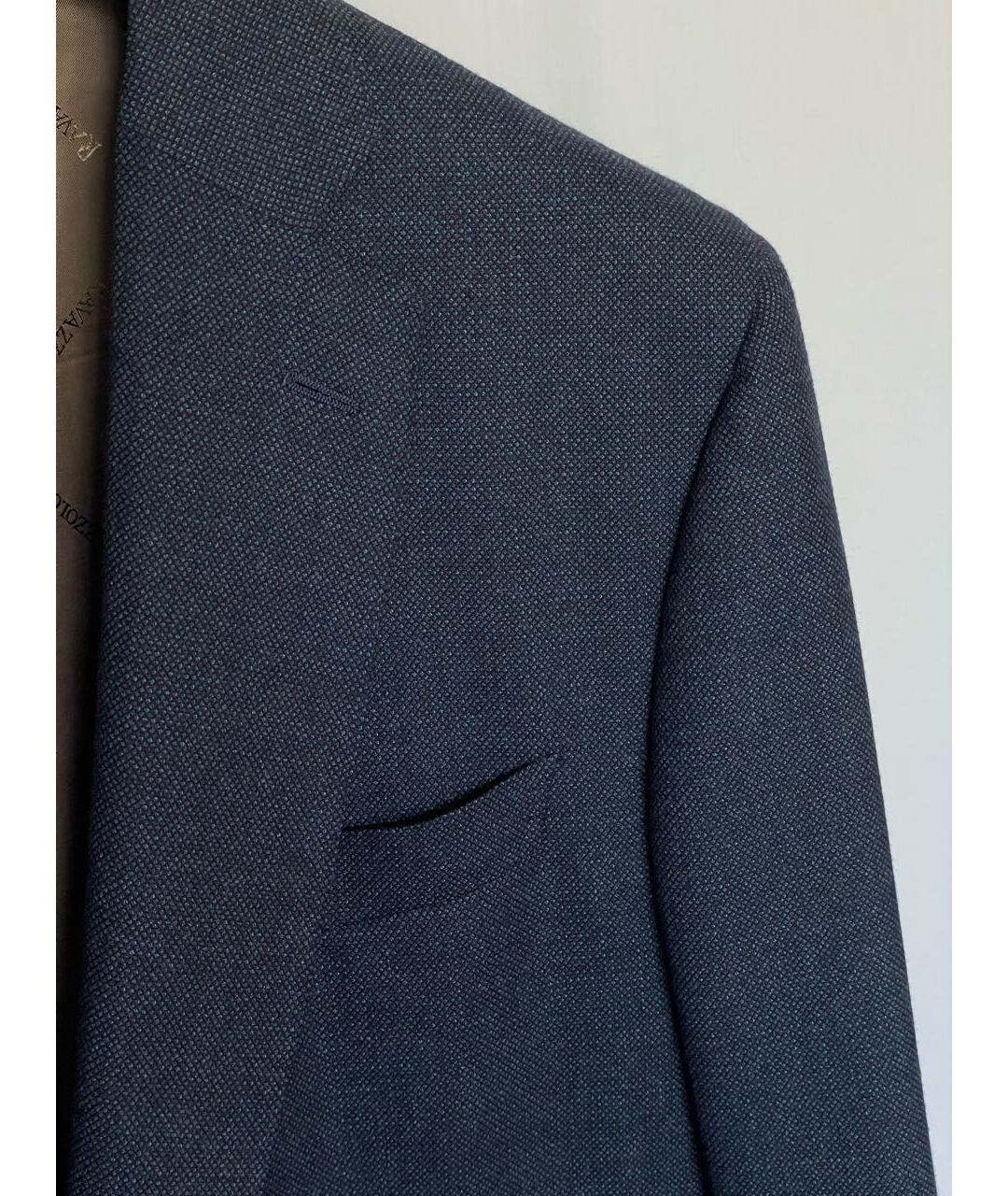 RAVAZZOLO Синий шерстяной пиджак, фото 6