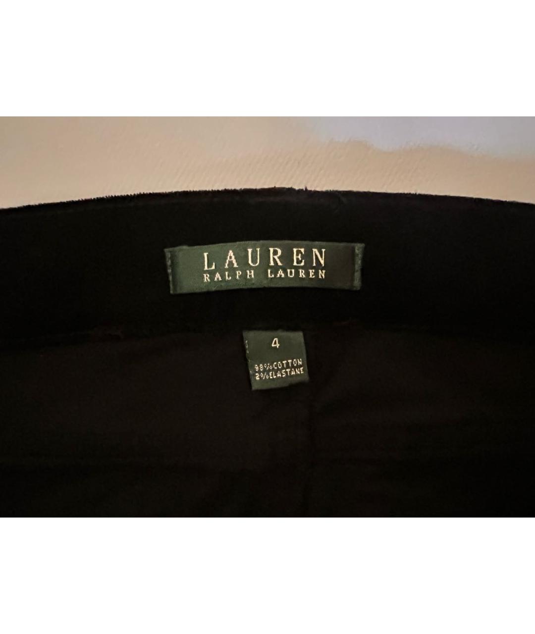 RALPH LAUREN Черные хлопко-эластановые джинсы слим, фото 3