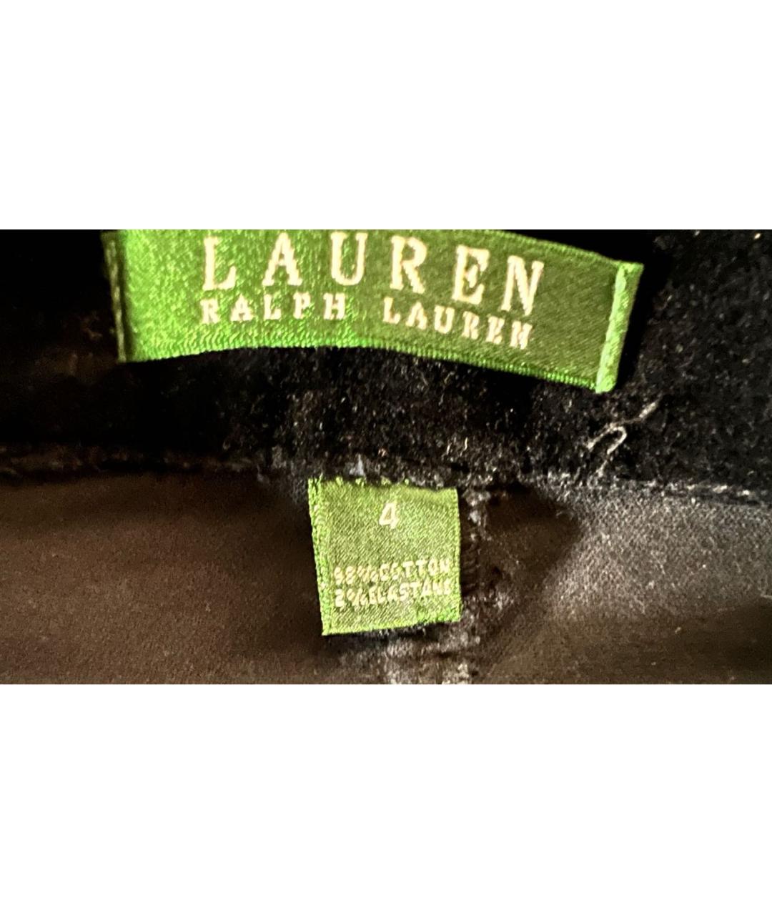 RALPH LAUREN Черные хлопко-эластановые джинсы слим, фото 4