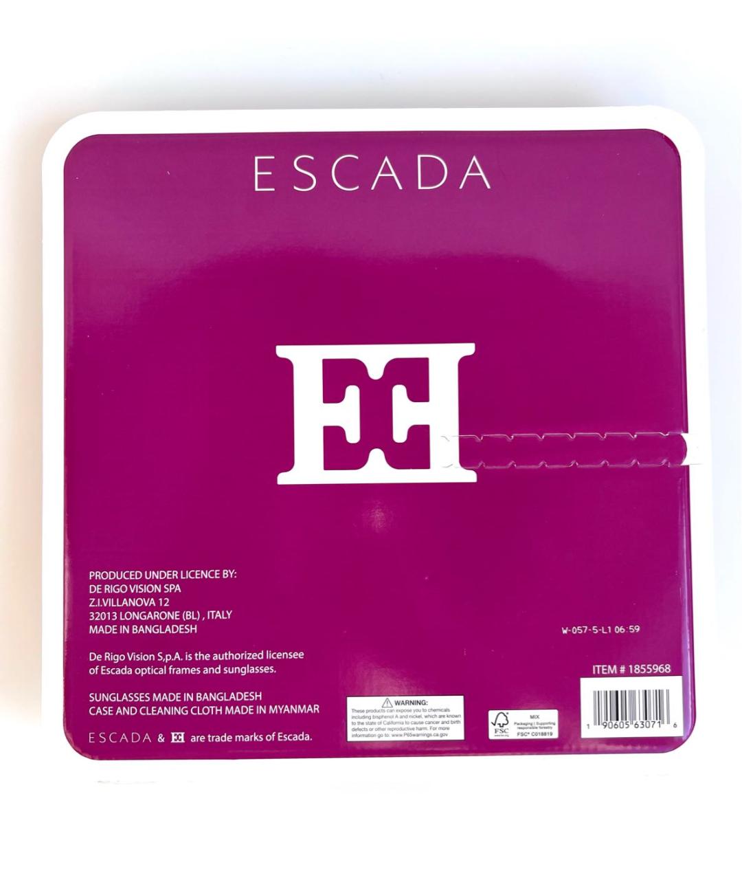 ESCADA Черные металлические солнцезащитные очки, фото 5