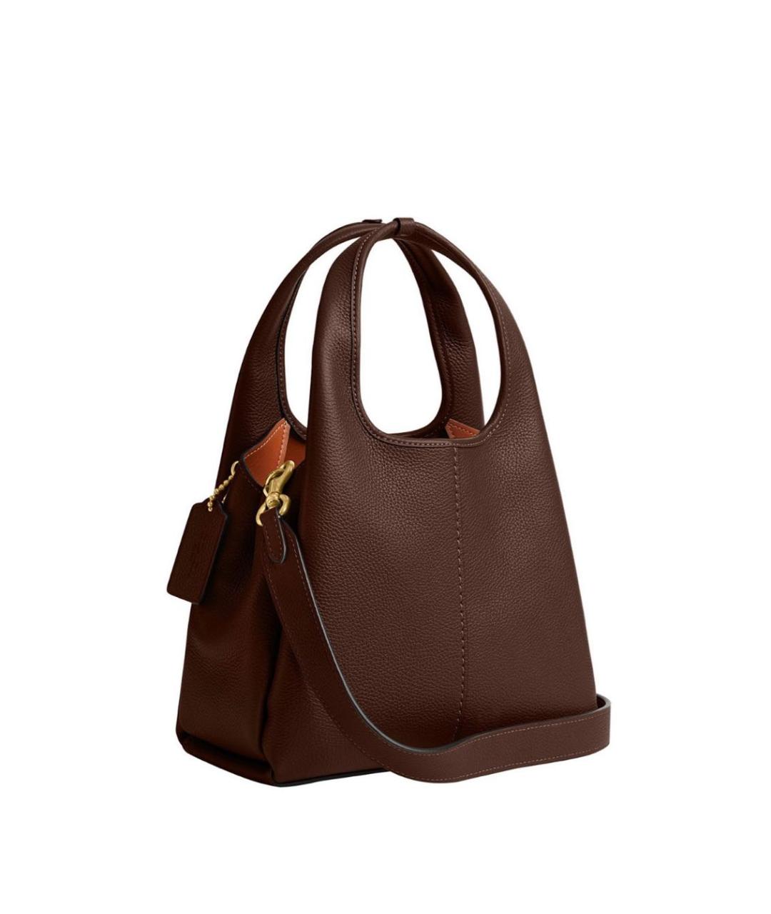 COACH Коричневая кожаная сумка тоут, фото 2