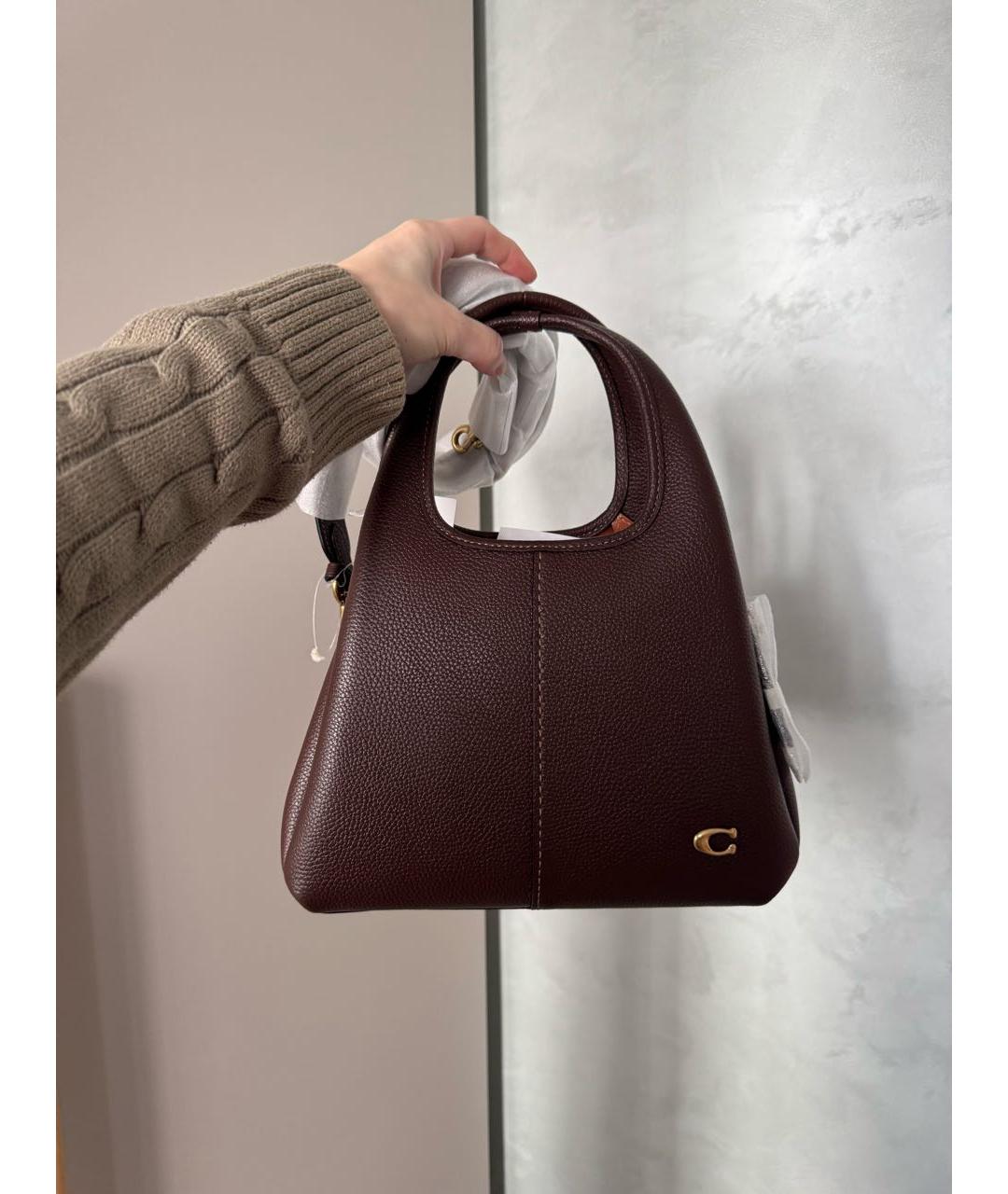 COACH Коричневая кожаная сумка тоут, фото 3