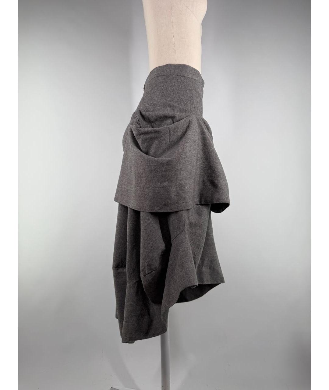 VIVIENNE WESTWOOD Серая шерстяная юбка миди, фото 2