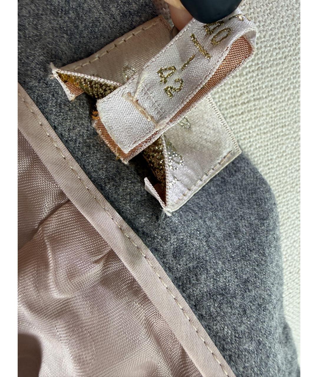 VIVIENNE WESTWOOD Серая шерстяная юбка миди, фото 8