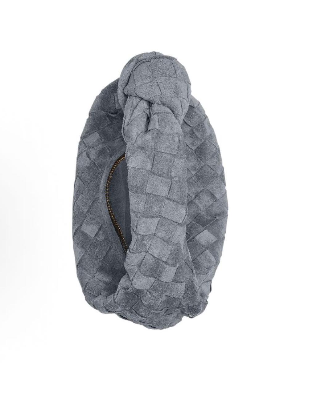 BOTTEGA VENETA Серая замшевая сумка с короткими ручками, фото 2