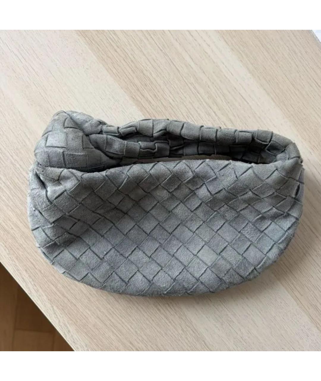 BOTTEGA VENETA Серая замшевая сумка с короткими ручками, фото 3
