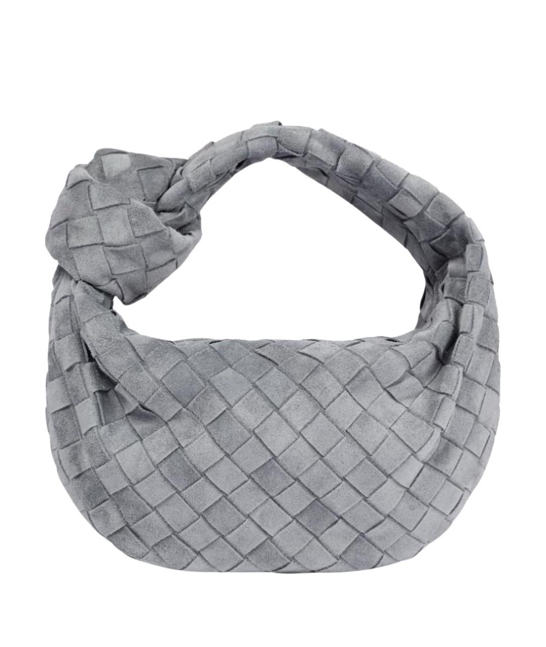 BOTTEGA VENETA Серая замшевая сумка с короткими ручками, фото 1