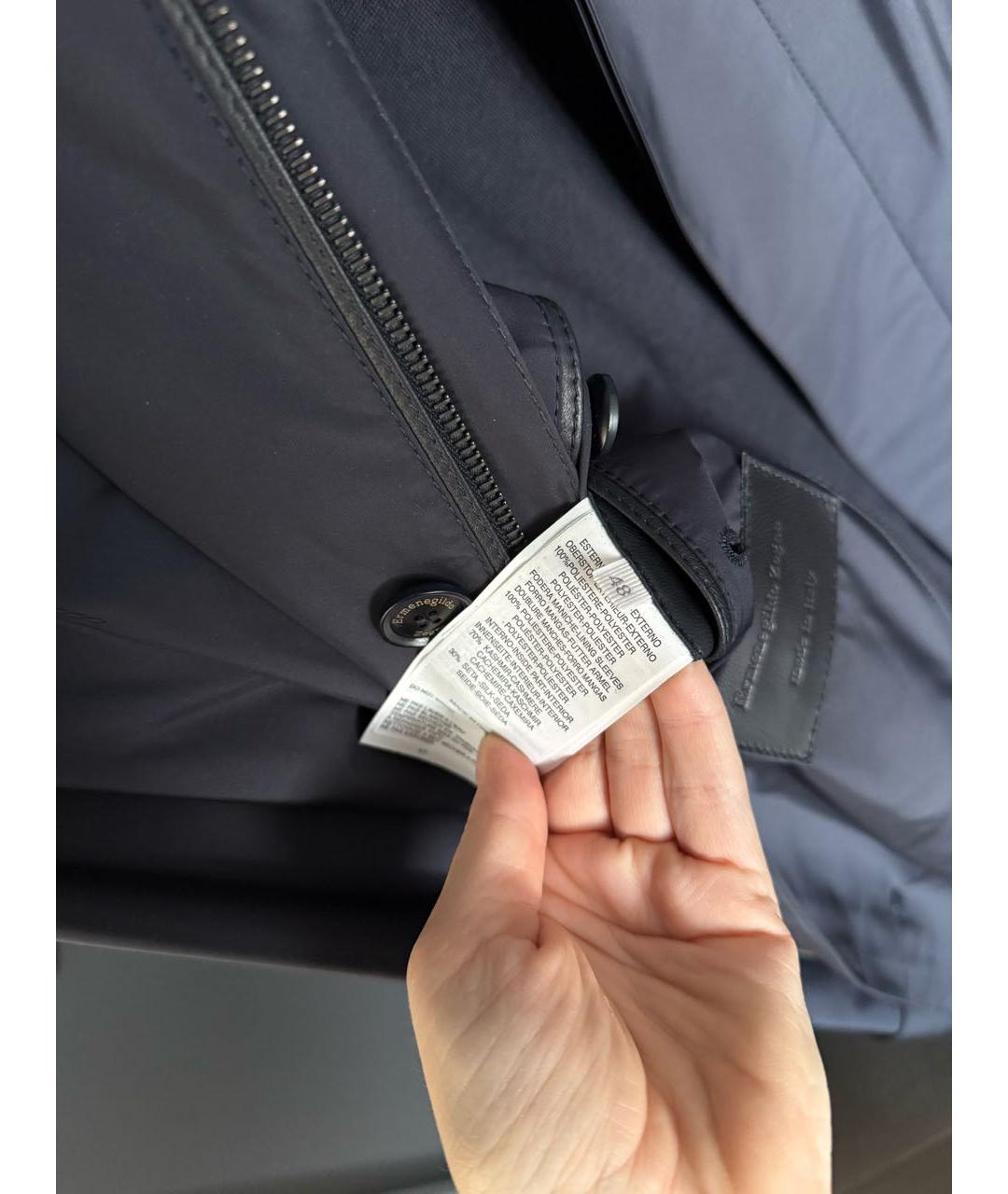 ZEGNA Темно-синий тренч / плащ, фото 6