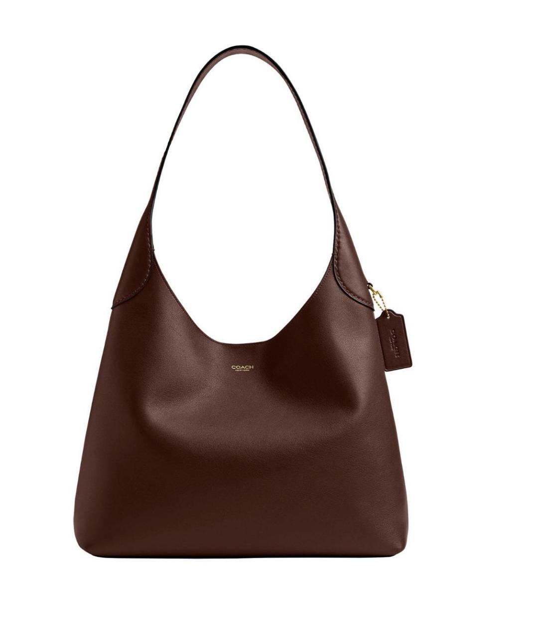 COACH Коричневая кожаная сумка тоут, фото 8