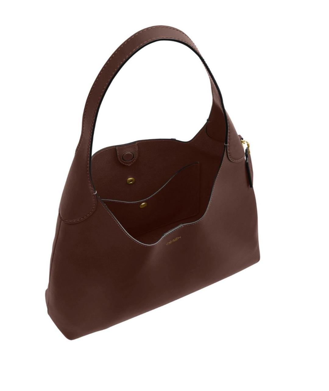 COACH Коричневая кожаная сумка тоут, фото 2