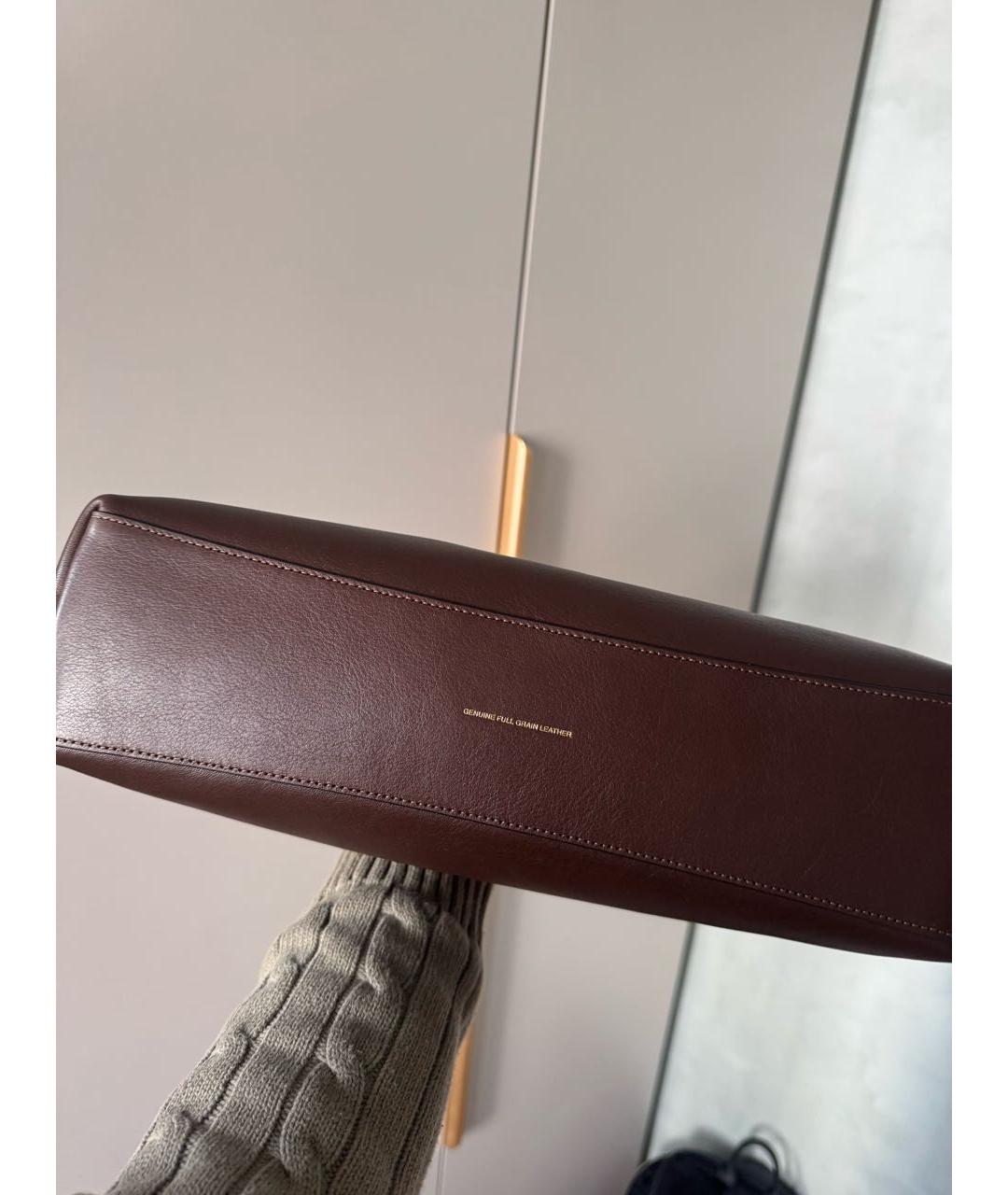 COACH Коричневая кожаная сумка тоут, фото 5