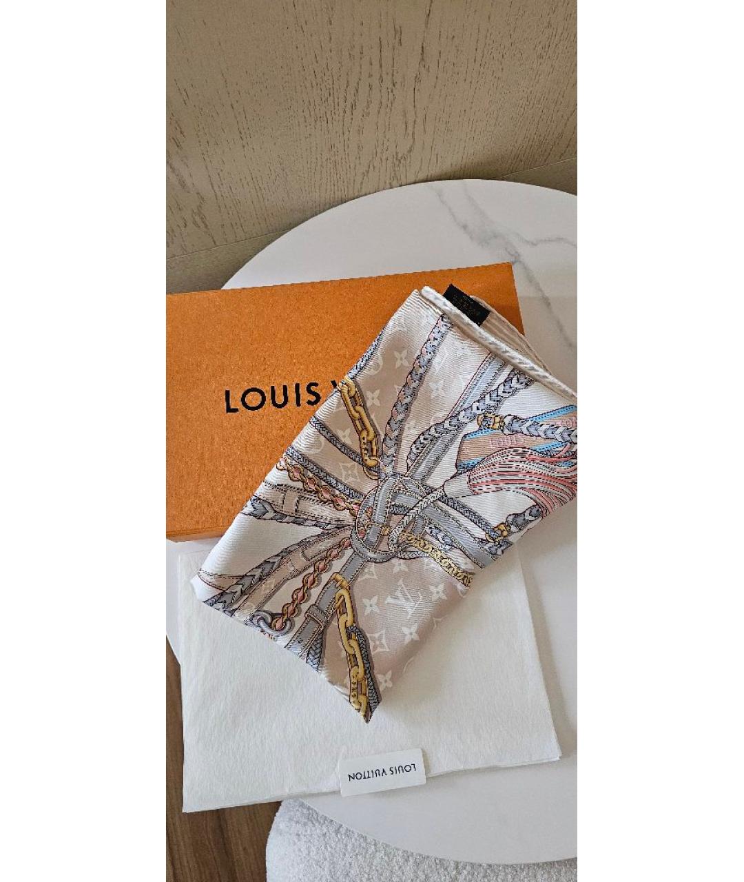 LOUIS VUITTON Мульти шелковый платок, фото 2
