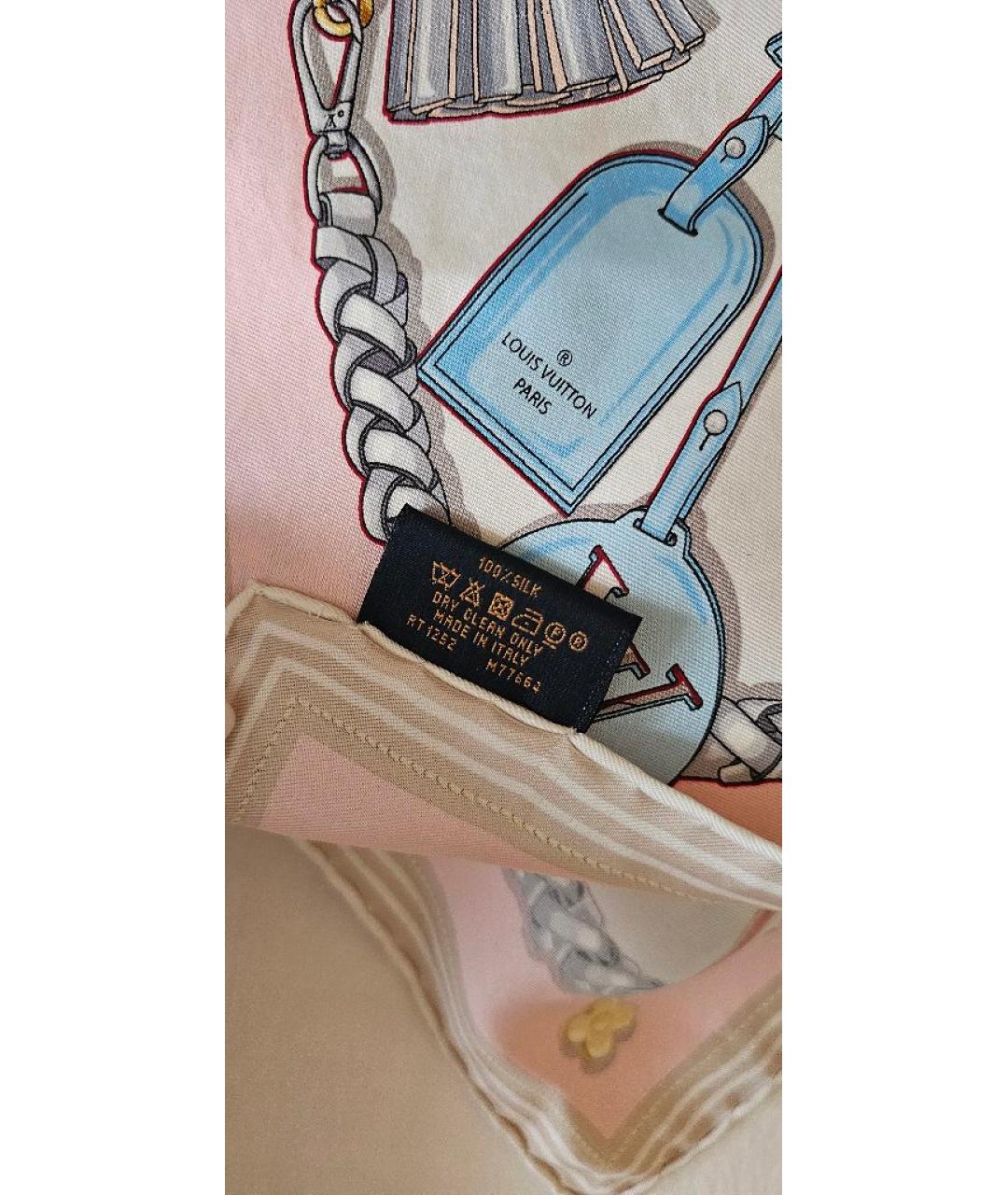 LOUIS VUITTON Мульти шелковый платок, фото 6