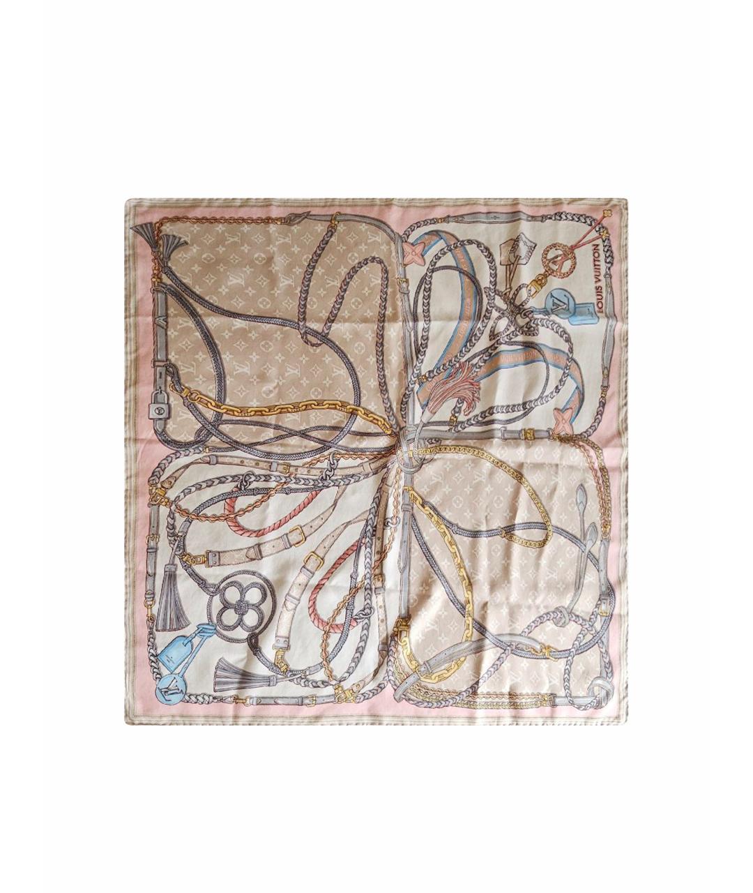 LOUIS VUITTON Мульти шелковый платок, фото 1
