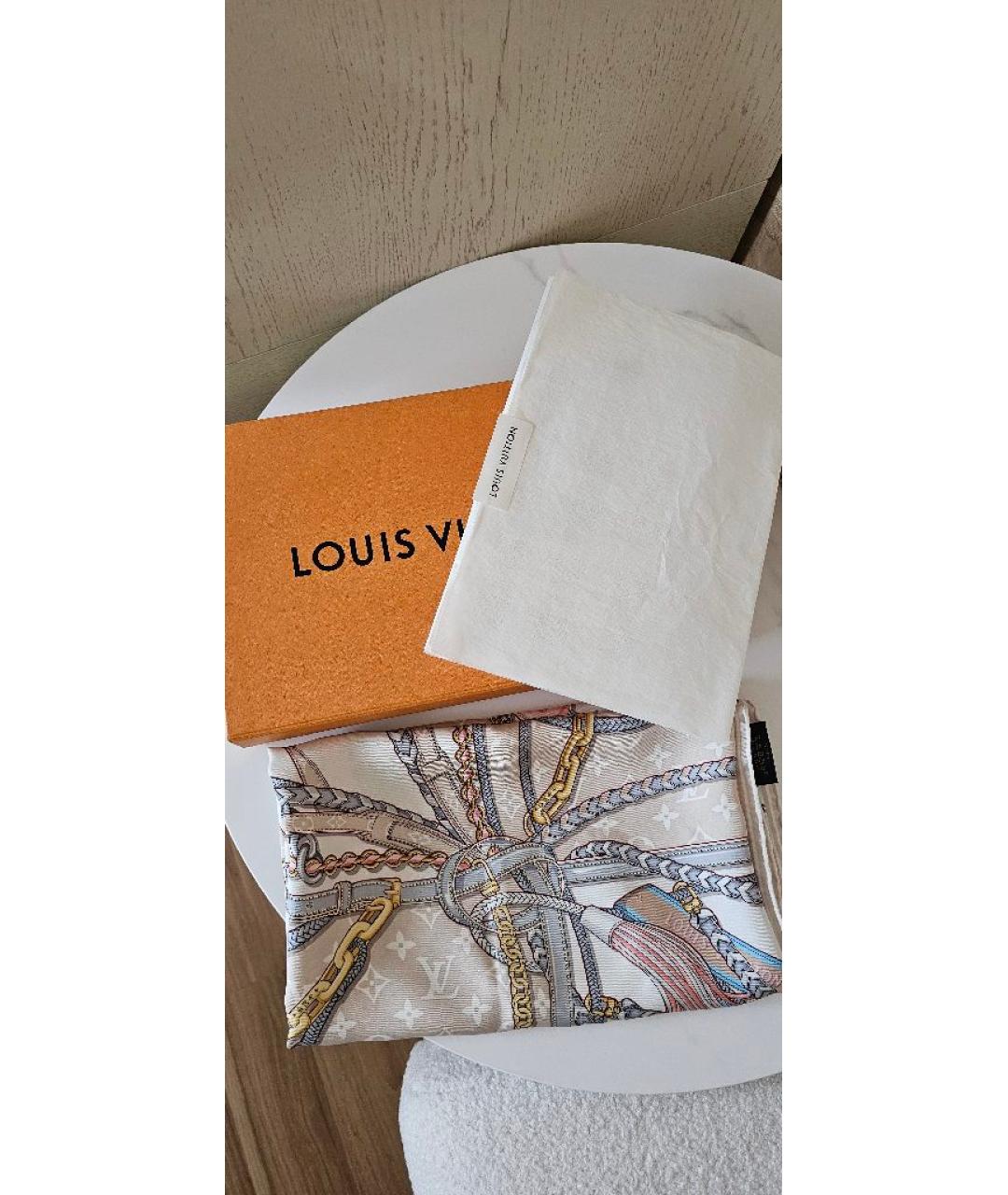 LOUIS VUITTON Мульти шелковый платок, фото 5